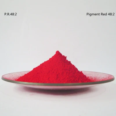 Ярко окрашенный порошок органического пигмента Pigment Red 48:2